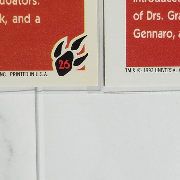 Vintage JP Topps Trading Cards Lot of 10 Jurassic Park Movie Cards Lot #13 - Picture 11 of 12